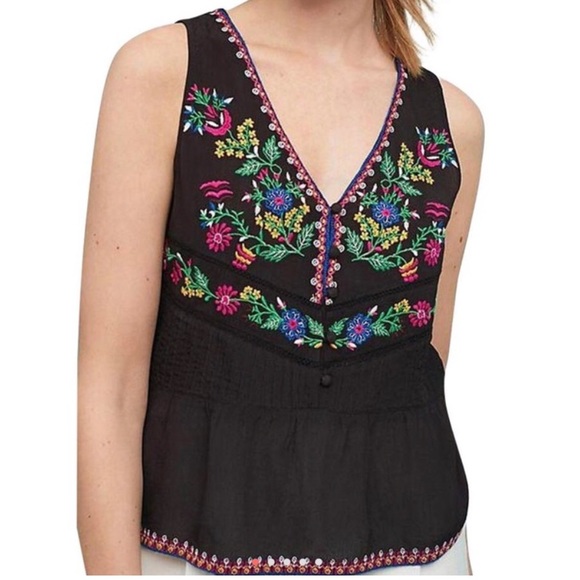 Maeve Carlotta Embroidered Sleeveless Blouse - Picture 11 of 12